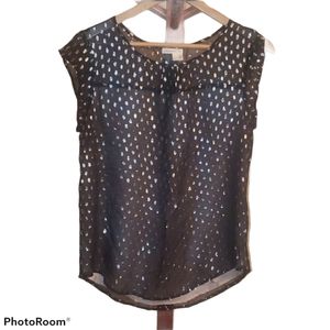 Meadow Rue Black Silk Blend Top